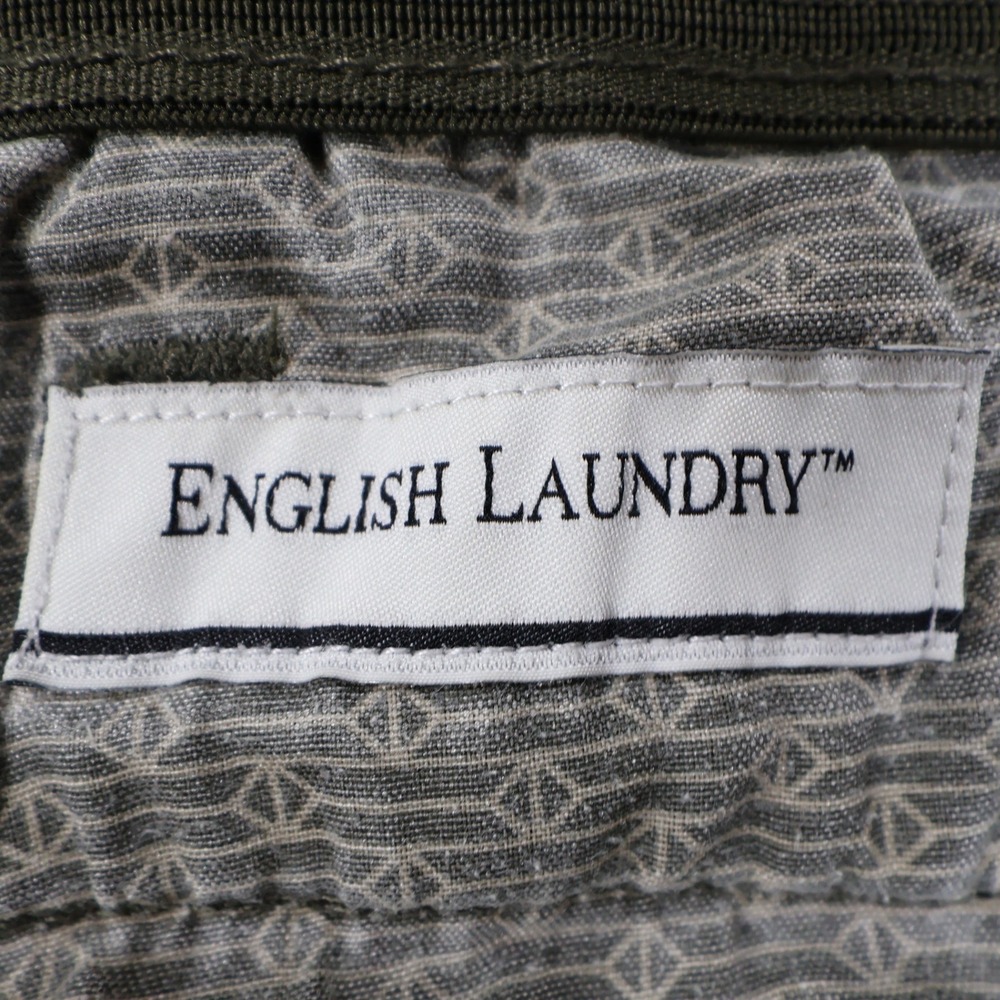 English Laundry Chino Pants Mens 38x32 Olive Green Cotton Stretch Straight Fit - Picture 7 of 15